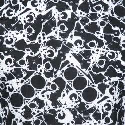 Balenciaga Monochrome Abstract Printed Cotton Knit Crewneck T-Shirt XS