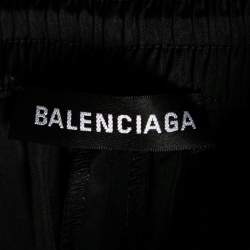 Balenciaga Black Synthetic Zip Paneled Sweatpants M