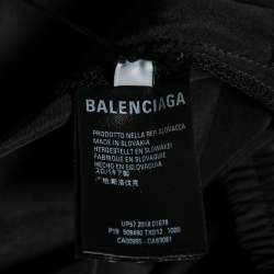 Balenciaga Black Synthetic Zip Paneled Sweatpants M