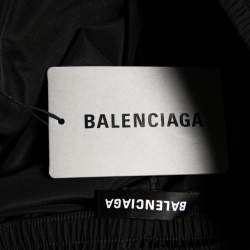 Balenciaga Black Synthetic Zip Paneled Sweatpants M