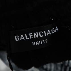 Pre Owned Balenciaga Black Paint Splatter Print Cotton Straight Leg Sweatpants M