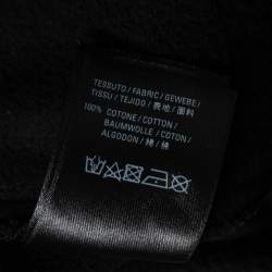 Pre Owned Balenciaga Black Paint Splatter Print Cotton Straight Leg Sweatpants M