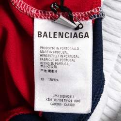 Balenciaga White Printed Logo Printed Stretch Knit Shorts XS