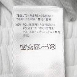 Balenciaga White Printed Logo Printed Stretch Knit Shorts XS