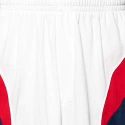 Balenciaga White Printed Logo Printed Stretch Knit Shorts XS