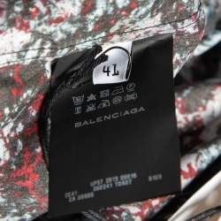 مملوكة مسبقًا Balenciaga Multicolor Printed Cotton Button Front Shirt L