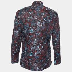 مملوكة مسبقًا Balenciaga Multicolor Printed Cotton Button Front Shirt L