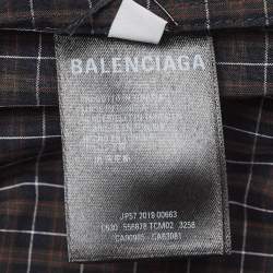 Pre Owned Balenciaga Multicolor Plaid Cotton Buttoned Up Shirt XS