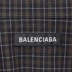 Pre Owned Balenciaga Multicolor Plaid Cotton Buttoned Up Shirt XS