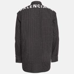 Pre Owned Balenciaga Multicolor Plaid Cotton Buttoned Up Shirt XS