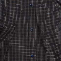 Pre Owned Balenciaga Multicolor Plaid Cotton Buttoned Up Shirt XS