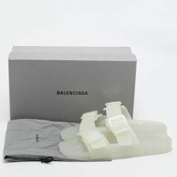 Balenciaga Transparent Rubber Sunday Flat Slides Size 44