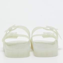 Balenciaga Transparent Rubber Sunday Flat Slides Size 44