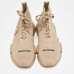 مملوكة مسبقًا حذاء رياضي بالنسياغا سبيد 2.0 قماش تريكو بيج مقاس 44