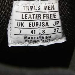 مملوكة مسبقًا Balenciaga Black Faux Leather and Mesh Triple S Clear Sole Sneakers Size 41