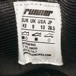 مملوكة مسبقًا حذاء رياضي بالنسياغا شبكة وجلد أسود برباط مقاس 43