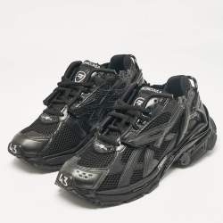 مملوكة مسبقًا حذاء رياضي بالنسياغا شبكة وجلد أسود برباط مقاس 43