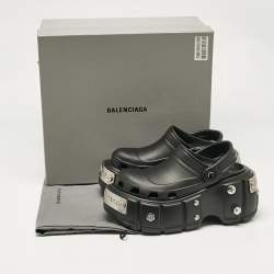 Balenciaga x Crocs Black Rubber Hardcrocs Sandals Size 40