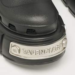 Balenciaga x Crocs Black Rubber Hardcrocs Sandals Size 40
