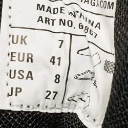 Pre Owned Balenciaga Black Mesh and Faux Leather Track Hike High Top Sneakers Size 41