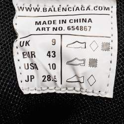 Pre Owned Balenciaga Black Mesh and Faux Leather Track Hike High Top Sneakers Size 43