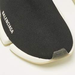 مملوكة مسبقًا Balenciaga Black Knit Fabric Speed 2.0 High Top Sneakers Size 41