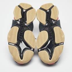 Pre Owned Balenciaga Black Mesh and Leather Triple S Low Top Sneakers Size 43