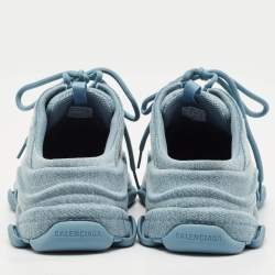 Balenciaga Blue Denim Triple S Mules Size 42
