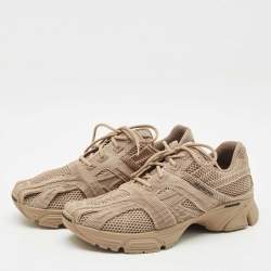 Pre Owned Balenciaga Dark Beige Mesh Phantom Sneakers Size 45