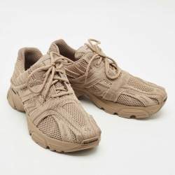 Pre Owned Balenciaga Dark Beige Mesh Phantom Sneakers Size 45