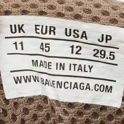 Pre Owned Balenciaga Dark Beige Mesh Phantom Sneakers Size 45
