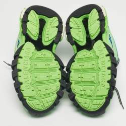 Pre Owned Balenciaga Multicolor Leather and Mesh Triple S Lace Up Sneakers Size 40