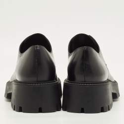 Pre Owned حذاء ديربي بالنسياغا جلد أسود رينو مقاس 42