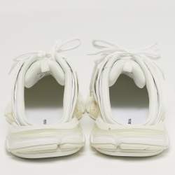 Pre Owned حذاء ميول رياضي بالنسياغا تراك حجم 41 جلد صناعي وشبك أبيض