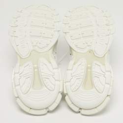 Pre Owned حذاء ميول رياضي بالنسياغا تراك حجم 41 جلد صناعي وشبك أبيض