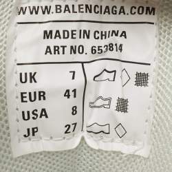 Pre Owned حذاء ميول رياضي بالنسياغا تراك حجم 41 جلد صناعي وشبك أبيض