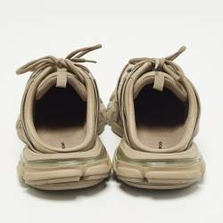 Pre Owned Balenciaga Track Size 42 Beige Faux Leather Mules Sneakers