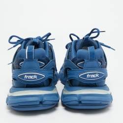 Pre Owned حذاء رياضي بالنسياغا تراك 2 جلد وأربطة مطاطية بنفسجي مقاس 38