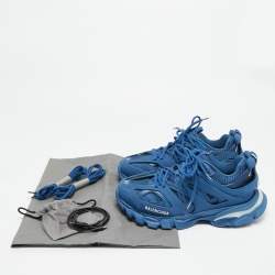 Pre Owned حذاء رياضي بالنسياغا تراك 2 جلد وأربطة مطاطية بنفسجي مقاس 38