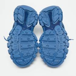 Pre Owned حذاء رياضي بالنسياغا تراك 2 جلد وأربطة مطاطية بنفسجي مقاس 38