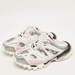 Pre Owned Balenciaga Track Size 41 Multicolor Faux Leather and Mesh Mule Sneakers