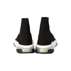 Pre Owned Balenciaga Black/White Speed Clear Sole Sneakers Size 40