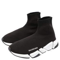 Pre Owned Balenciaga Speed 2.0 Black/White Trainers Size EU 42
