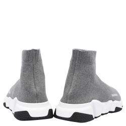 Pre Owned Balenciaga Grey Speed Sneakers Size EU 43