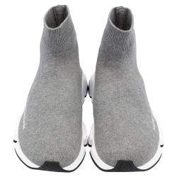Pre Owned Balenciaga Grey Speed Sneakers Size EU 44