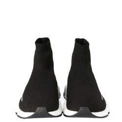 Pre Owned حذاء رياضي بالنسياغا سبيد تريكو أسود نعل شفاف مقاس أوروبي 42