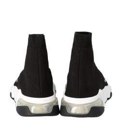 Pre Owned حذاء رياضي بالنسياغا سبيد تريكو أسود نعل شفاف مقاس أوروبي 42