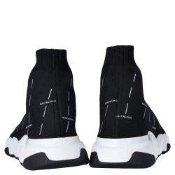 مملوكة مسبقًا حذاء رياضي بالنسياغا سبيد 2.0 أسود بالشعار مقاس أوروبي 44