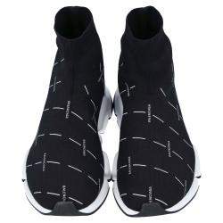 مملوكة مسبقًا حذاء رياضي بالنسياغا سبيد 2.0 أسود بالشعار مقاس أوروبي 44