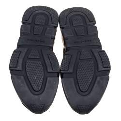 Pre Owned Balenciaga Black Knit Fabric Speed Trainer Lace-Up Sneakers Size 45